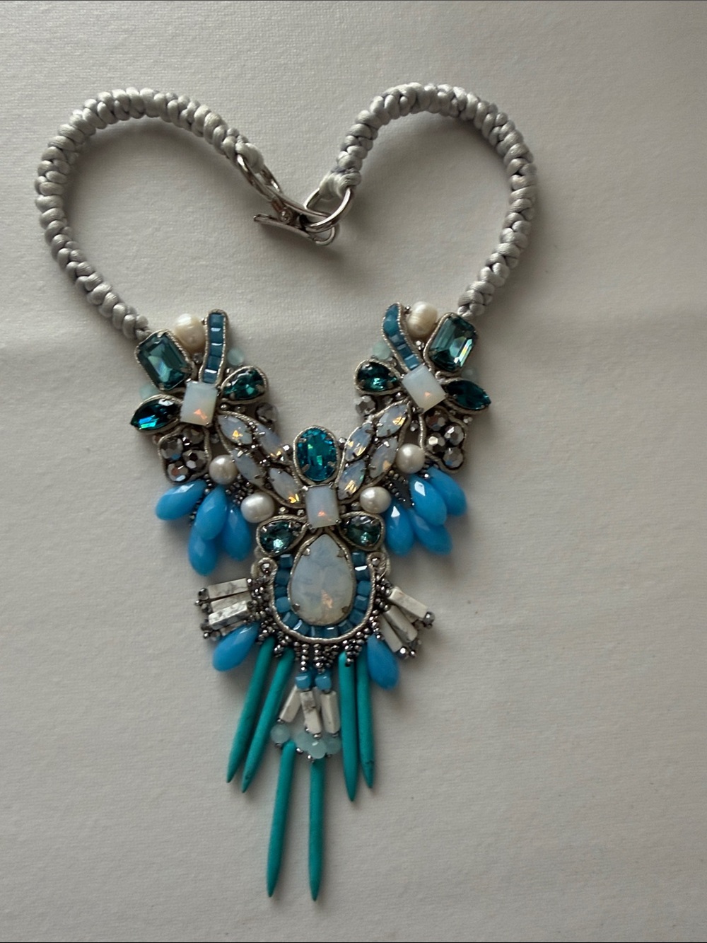 Designers Originals Turquoise and Blue Crystal Statement Necklace
